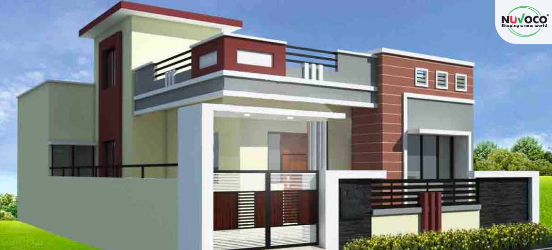 Single storey house design - 1500 sqft