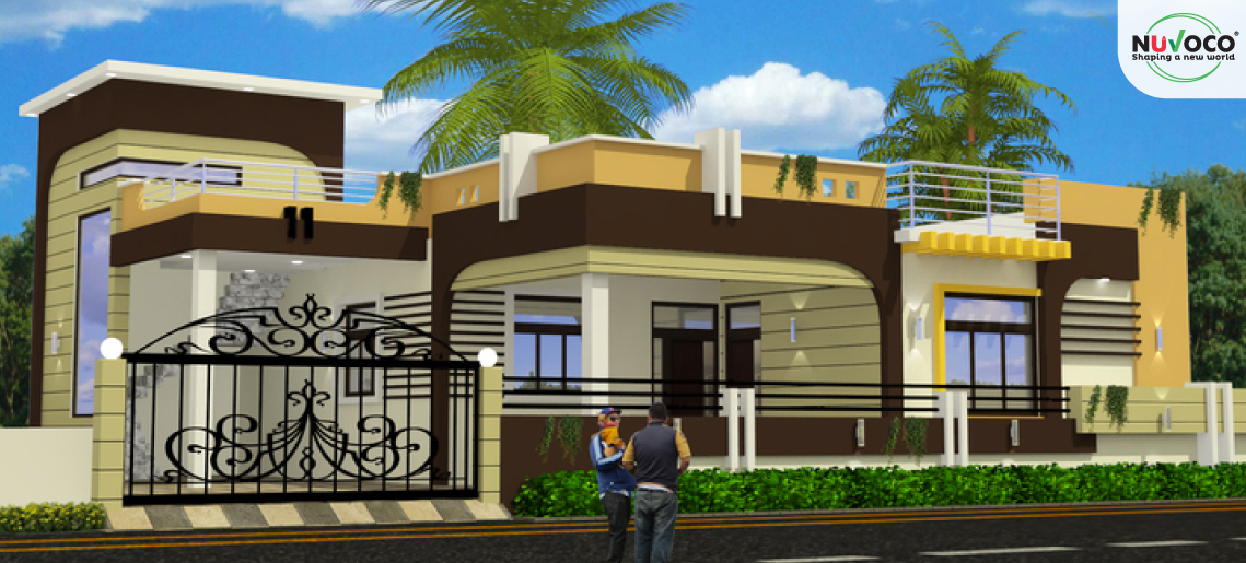 Single floor modern house design - 2400 sqft 