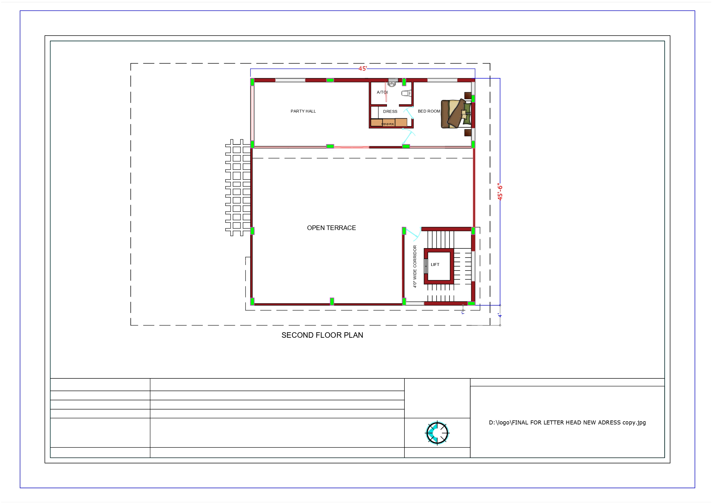 3 Storey Floor Design Second Floor Plan - 3500 Sqft